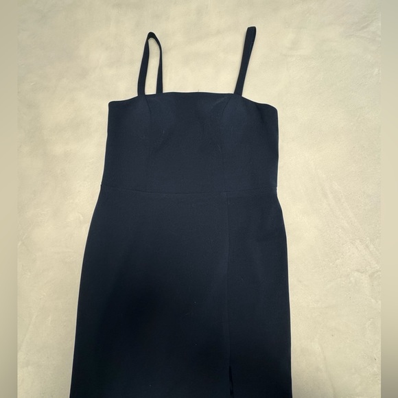 Azazie Gianetta Bridesmaid Dress - Crepe, Navy - Picture 3 of 6